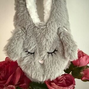 NWT Bunny plush ballerina slippers. Non slip M/L 8-9